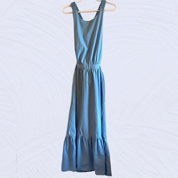 English Factory blue backless midi dress - Picture 6 of 15